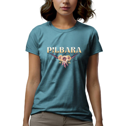 PILBARA WOMENS LIVE FREE TEE-Ranges Country