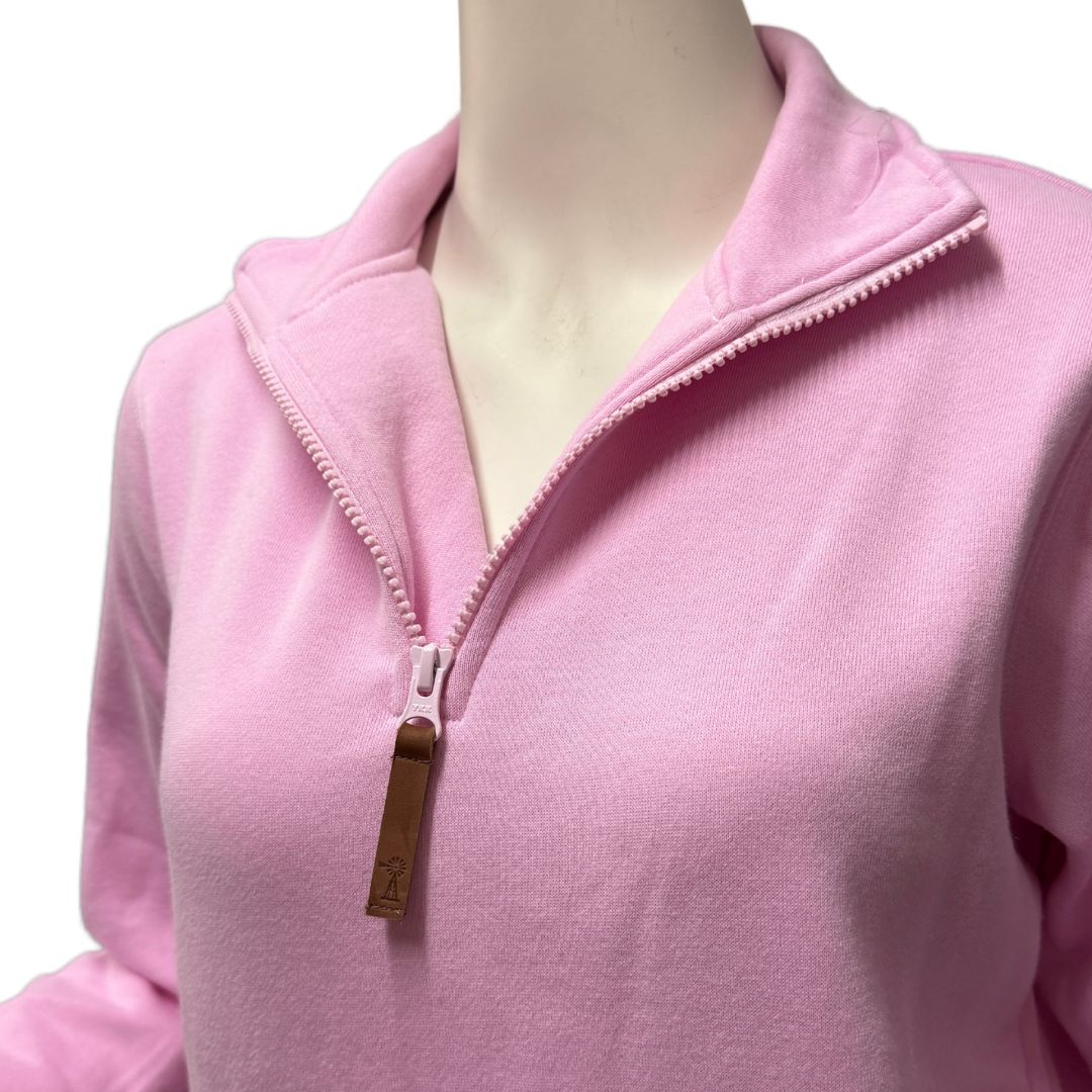 PILBARA WOMENS PINK CLASSIC 1/4 ZIP JUMPER