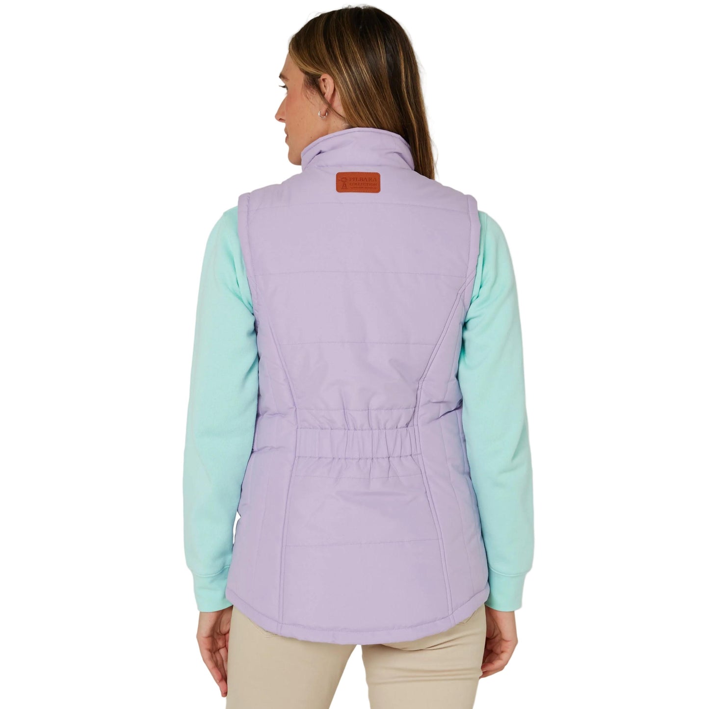PILBARA WOMENS PURPLE ROSE PADDED VEST