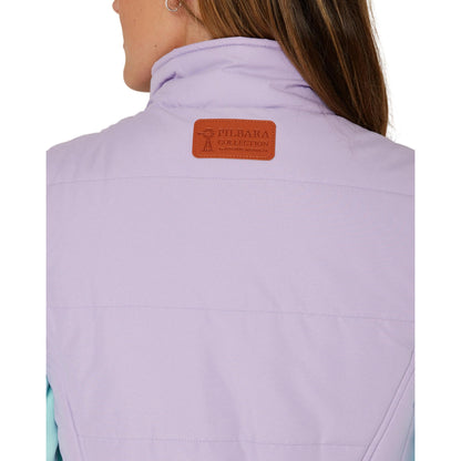 PILBARA WOMENS PURPLE ROSE PADDED VEST