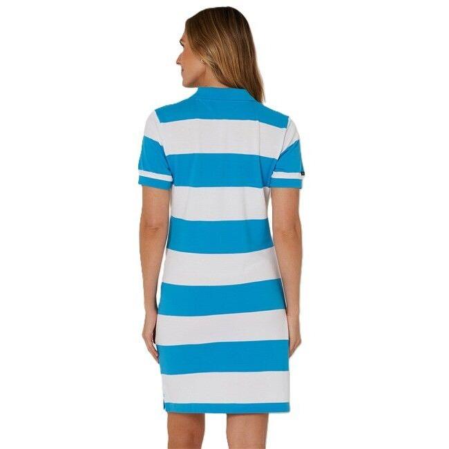 PILBARA WOMENS STRIPED POLO DRESS