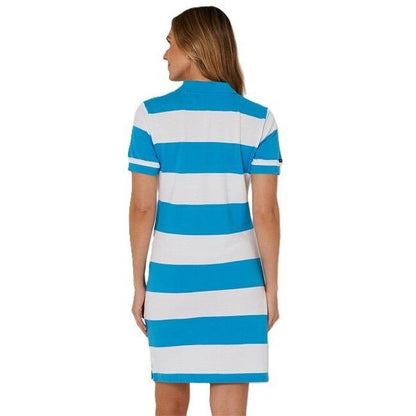 PILBARA WOMENS STRIPED POLO DRESS