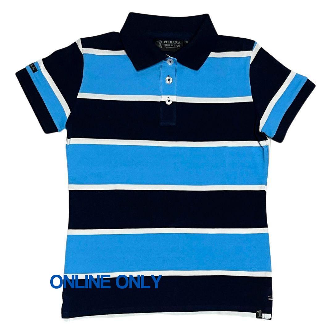 PILBARA WOMENS STRIPED POLO-Ranges Country