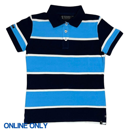 PILBARA WOMENS STRIPED POLO-Ranges Country