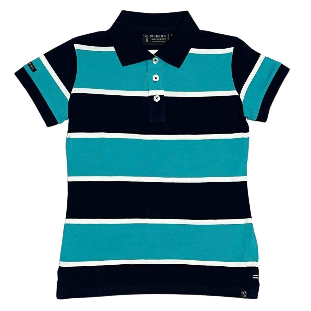 PILBARA WOMENS STRIPED POLO-Ranges Country