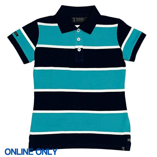 PILBARA WOMENS STRIPED POLO-Ranges Country