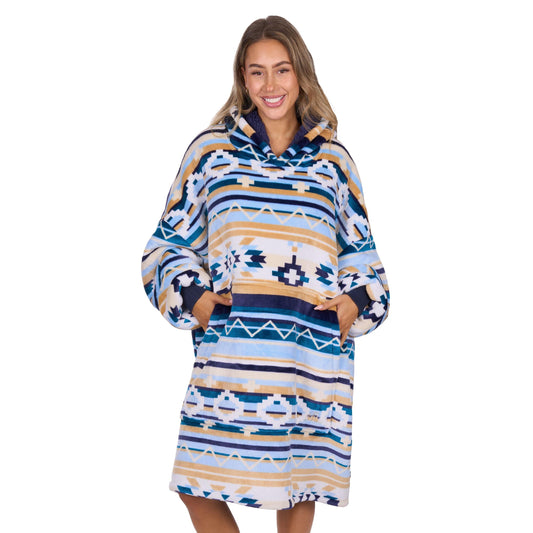 PURE WESTERN ADULTS AZTEC SNUGGLE HOODY-Ranges Country