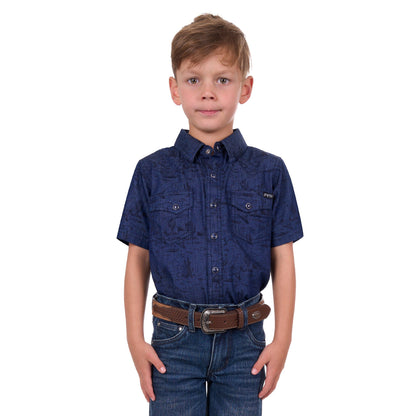 PURE WESTERN BOYS DREW SHORT SLEEVE SHIRT