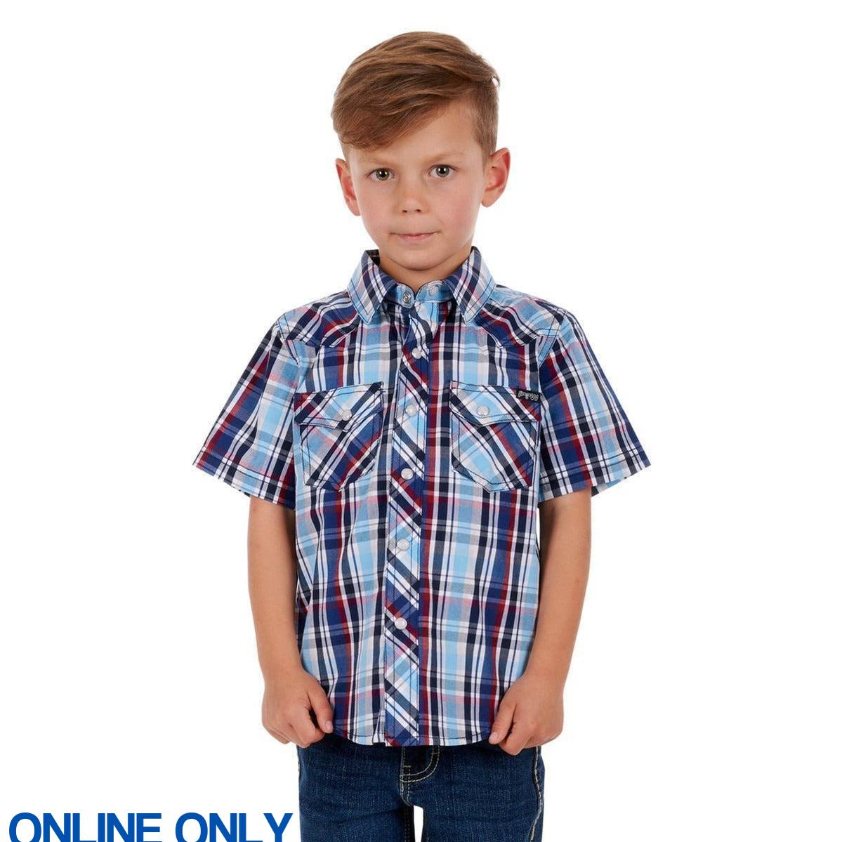 PURE WESTERN BOYS LOGAN SHORT SLEEVE SHIRT-Ranges Country