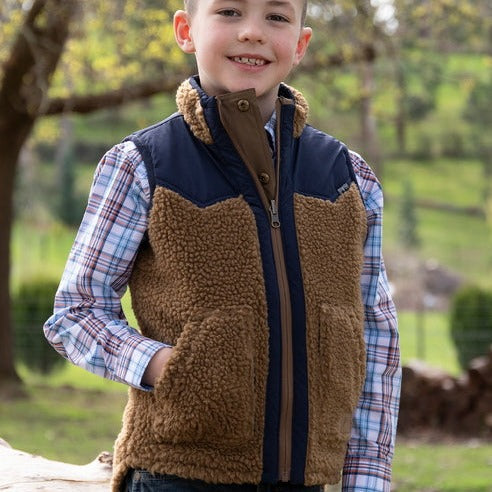 PURE WESTERN BOYS MARTIN REVERSIBLE VEST