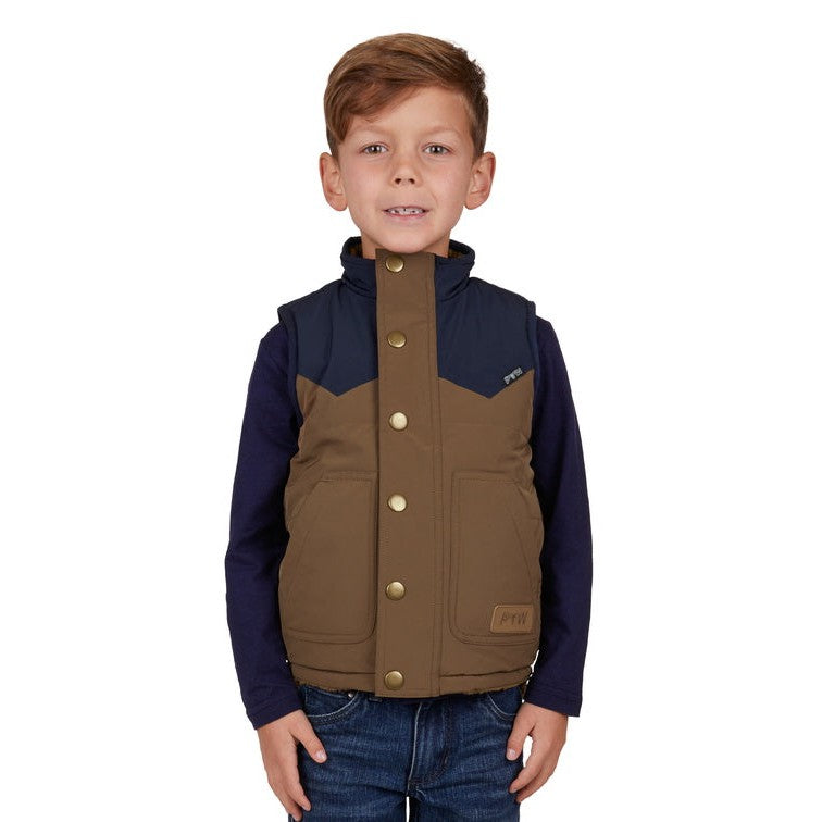 PURE WESTERN BOYS MARTIN REVERSIBLE VEST