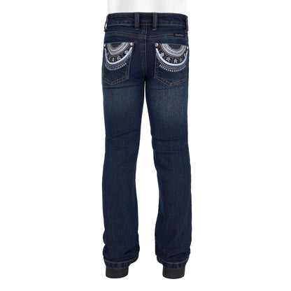 PURE WESTERN GIRLS PAT BOOT CUT JEANS-Ranges Country