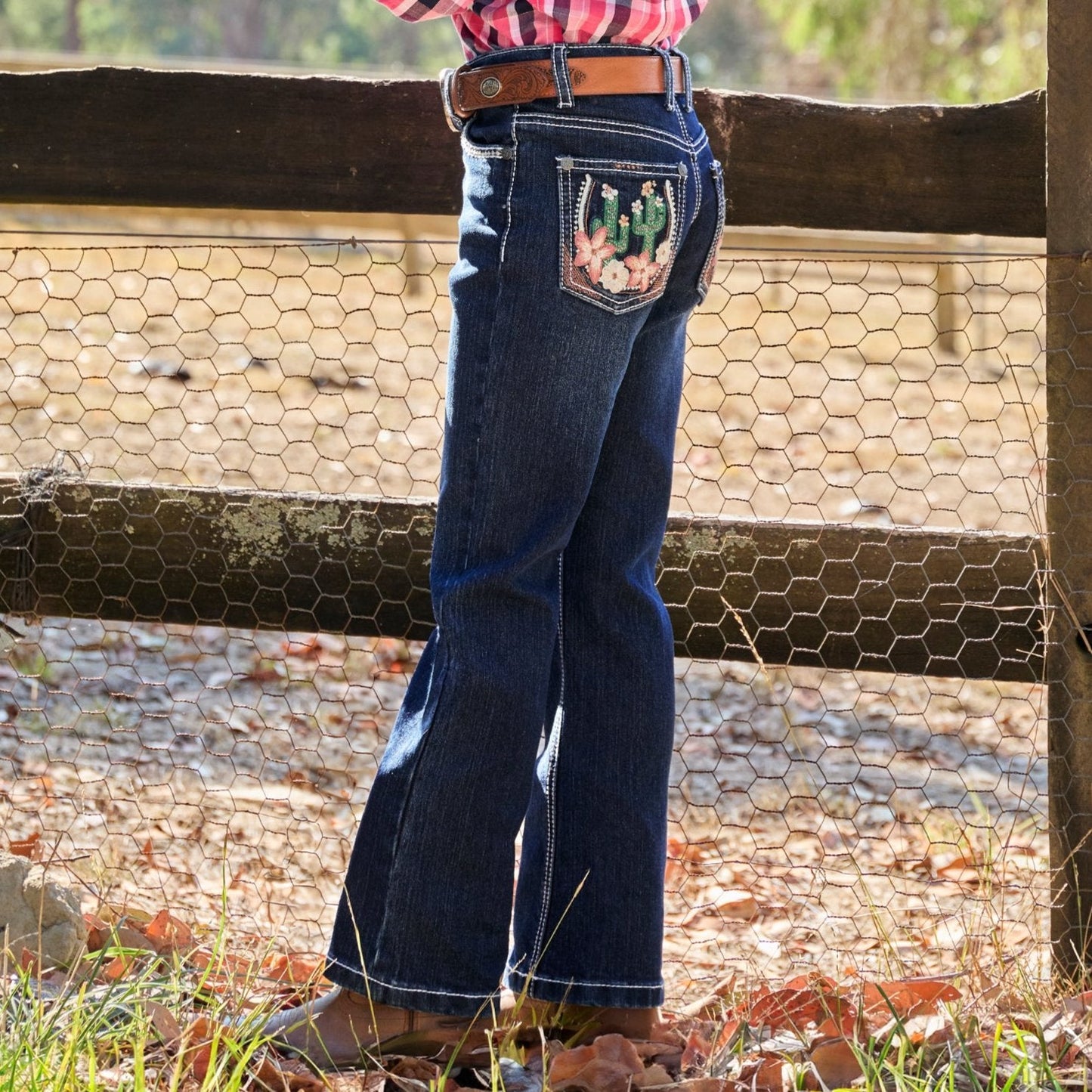 PURE WESTERN GIRLS ZOE BOOT CUT JEANS-Ranges Country
