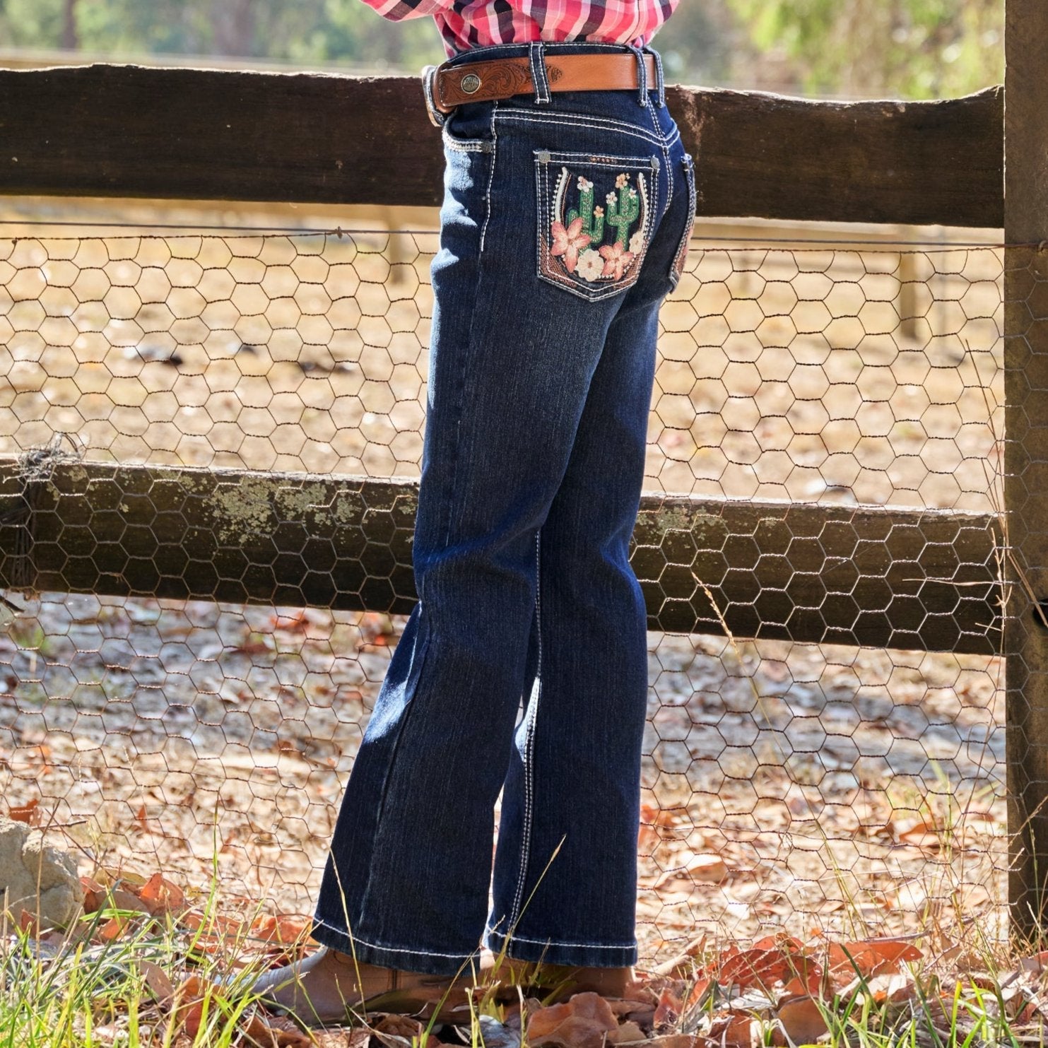 PURE WESTERN GIRLS ZOE BOOT CUT JEANS-Ranges Country