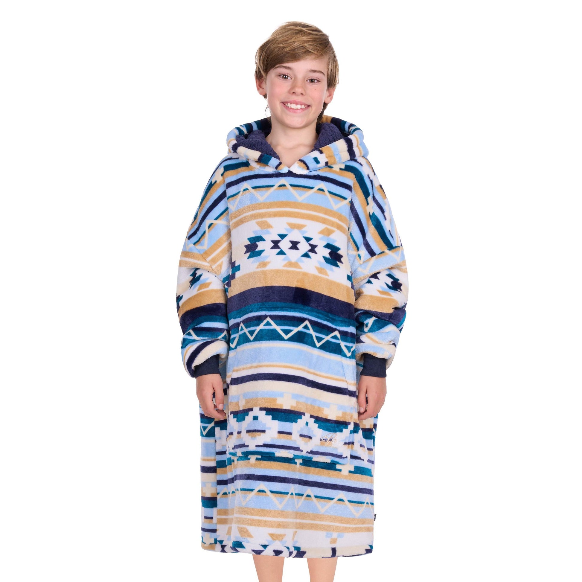 PURE WESTERN KIDS AZTEC SNUGGLE HOODY-Ranges Country
