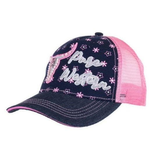 PURE WESTERN KIDS GISELLE TRUCKER CAP-Ranges Country