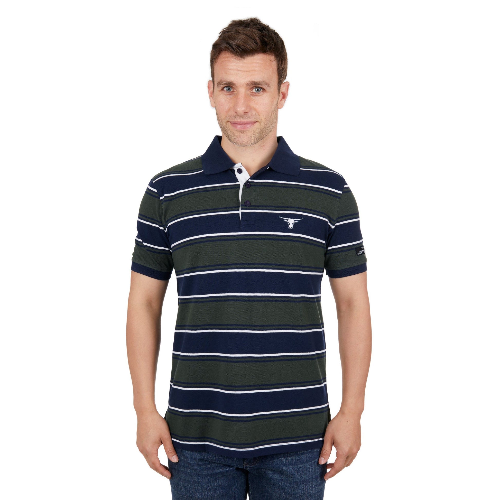 PURE WESTERN MENS CARL POLO-Ranges Country