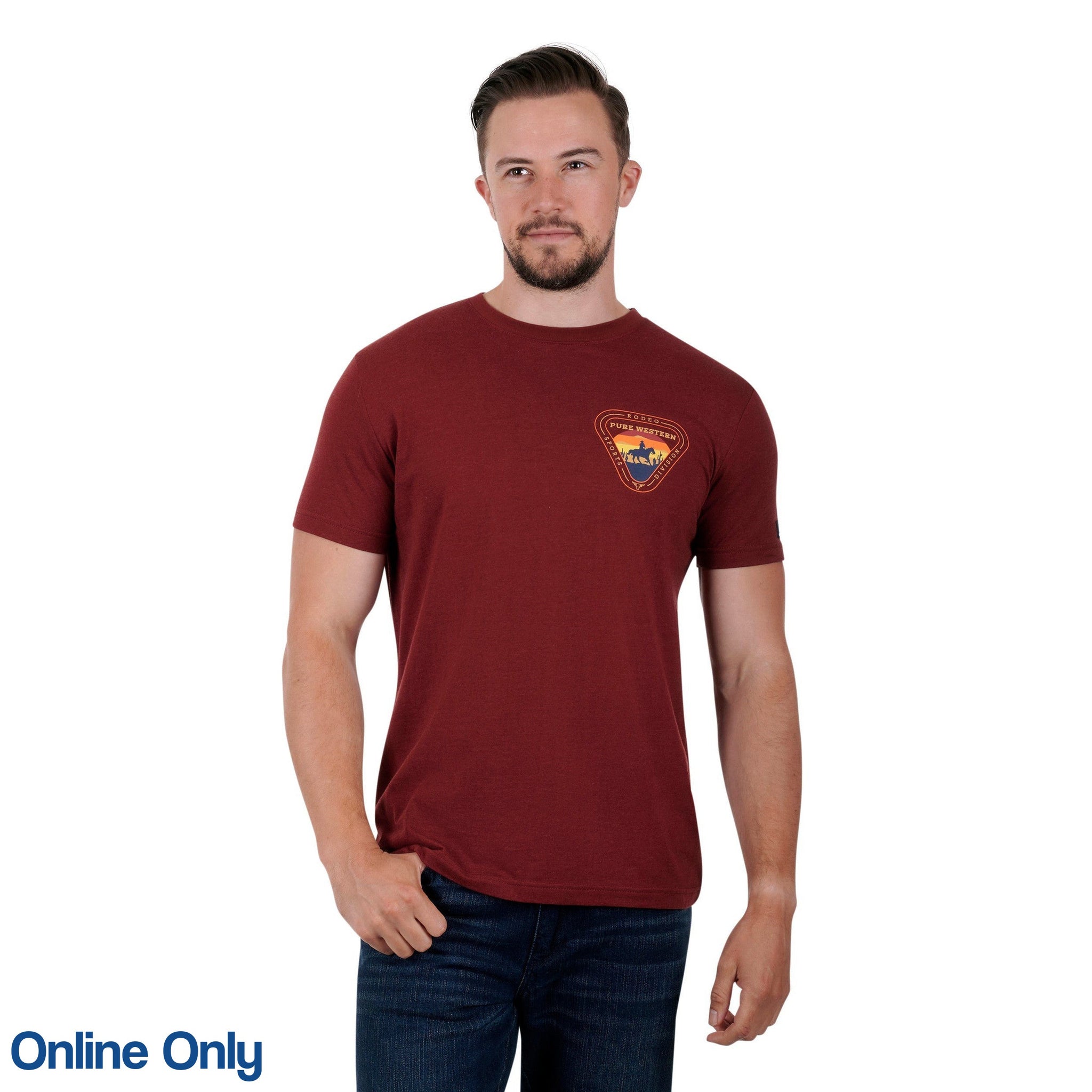 PURE WESTERN MENS CLEVELAND TEE-Ranges Country