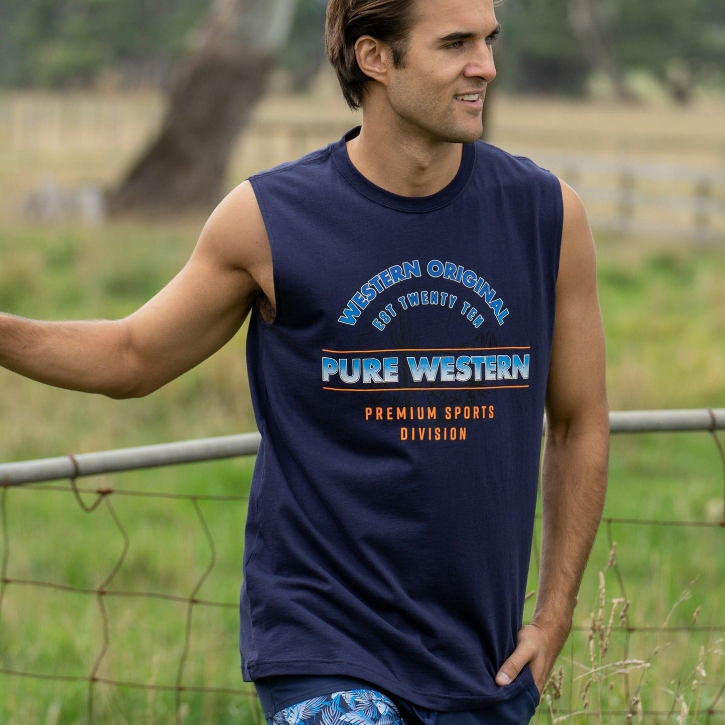 PURE WESTERN MENS LOUIS MUSCLE TANK