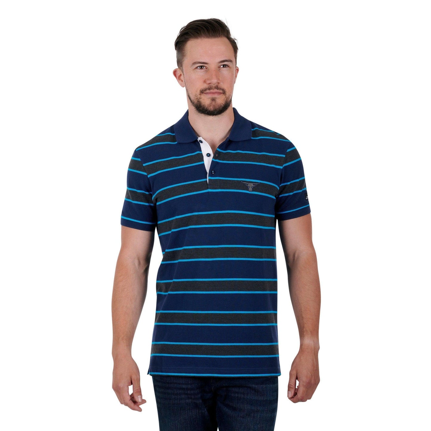 PURE WESTERN MENS PETERS POLO-Ranges Country