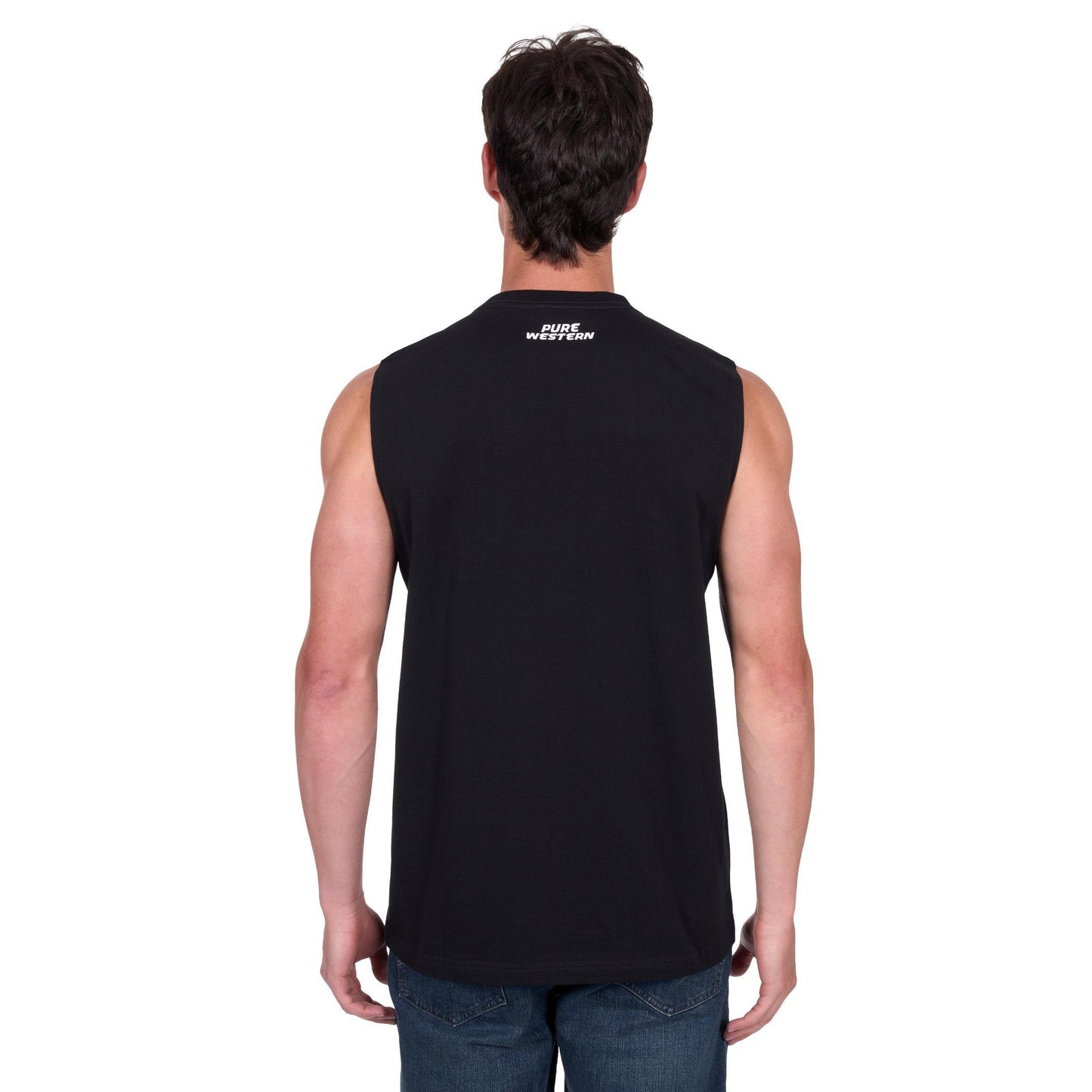 PURE WESTERN MENS TERRY MUSCLE TANK