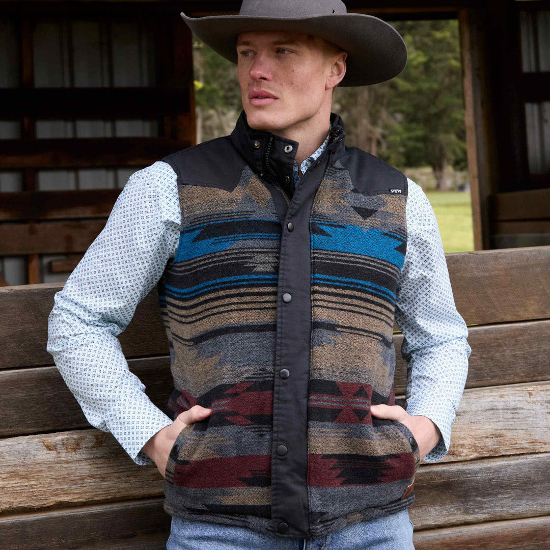 PURE WESTERN MENS TREVOR REVERSIBLE VEST