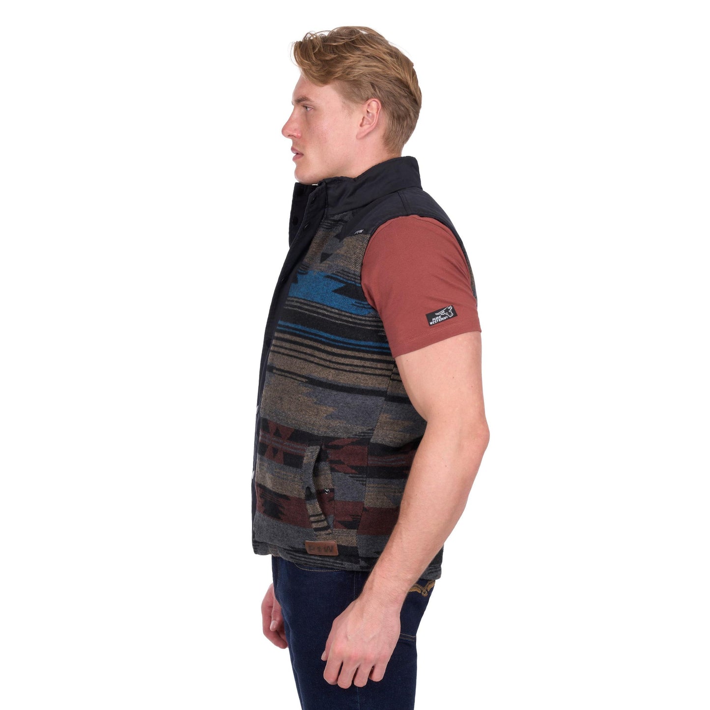 PURE WESTERN MENS TREVOR REVERSIBLE VEST