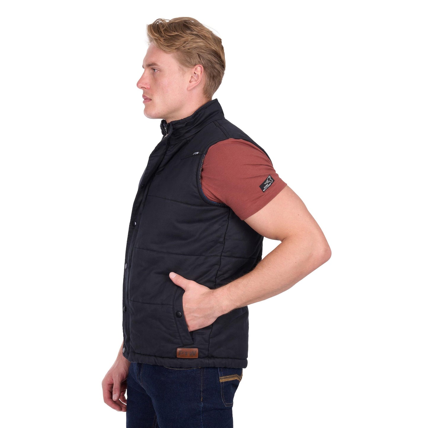 PURE WESTERN MENS TREVOR REVERSIBLE VEST