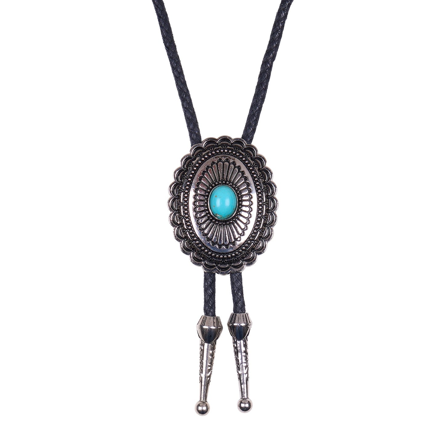 PURE WESTERN TURQUOISE STONE BOLO TIE