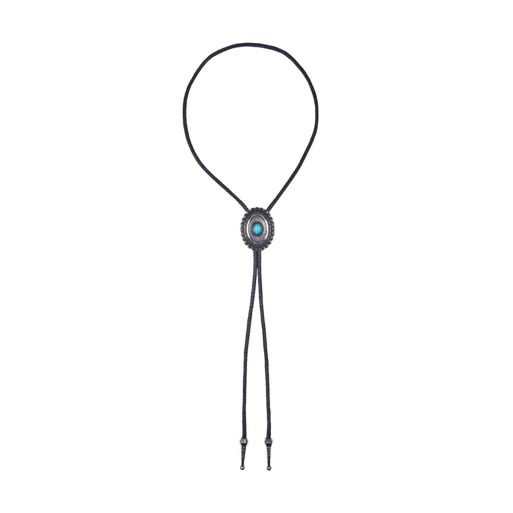 PURE WESTERN TURQUOISE STONE BOLO TIE-Ranges Country