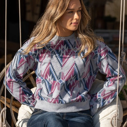 PURE WESTERN WOMENS ALEXIS CREW JUMPER