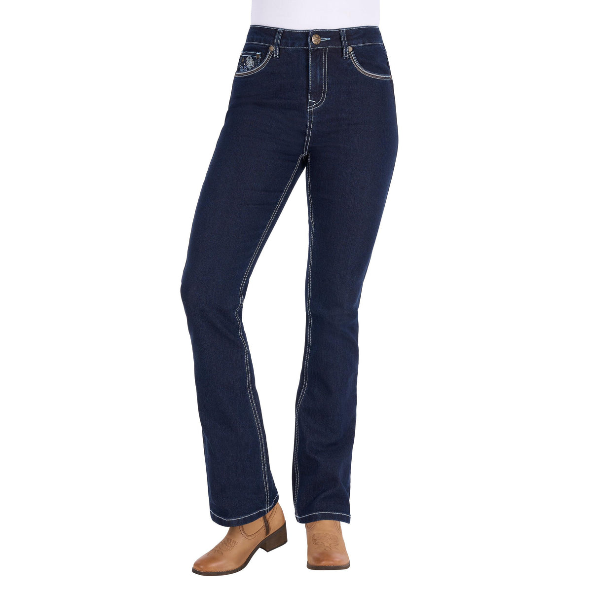PURE WESTERN WOMENS DAPH HIGH RISE BOOTCUT JEANS