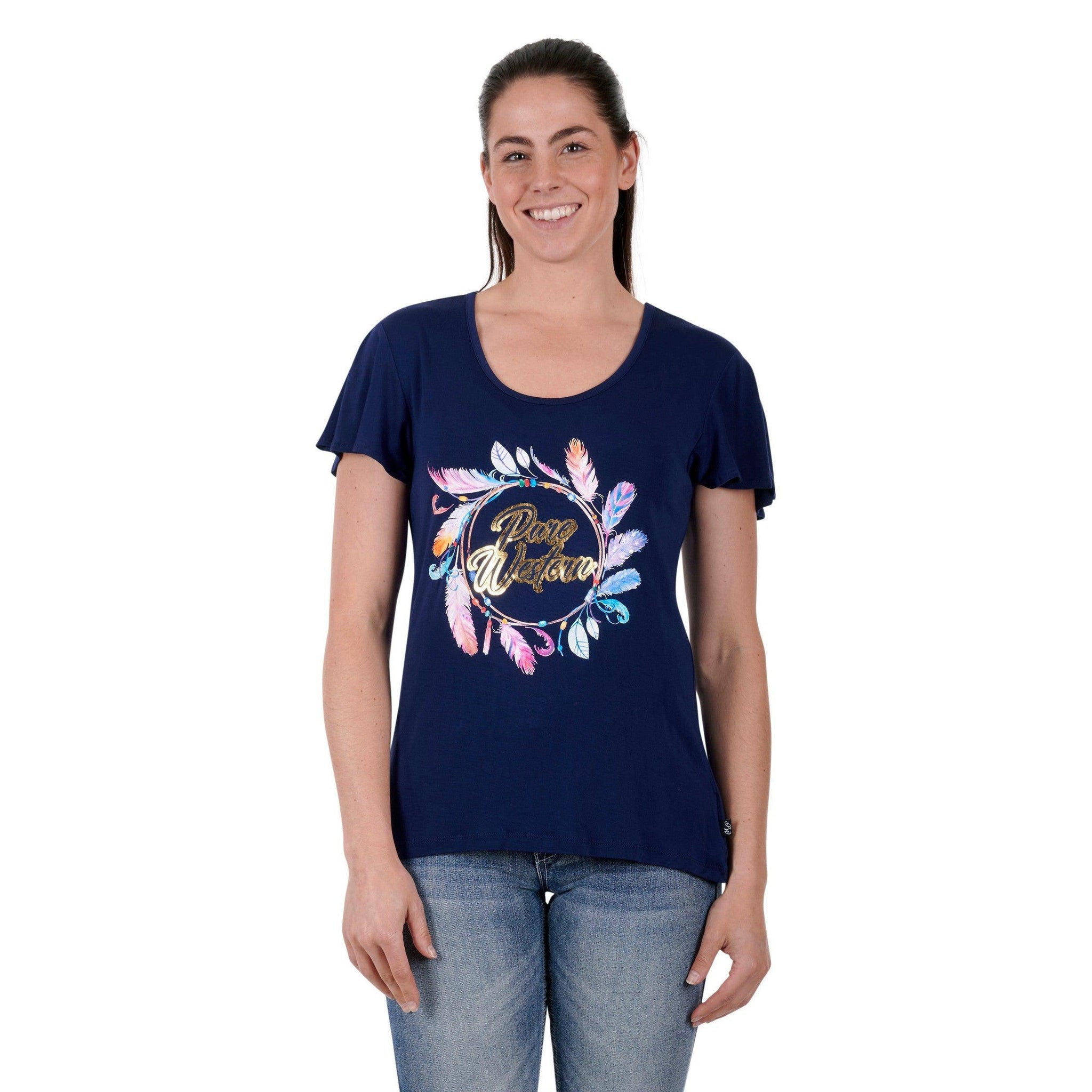PURE WESTERN WOMENS DYLAN TEE-Ranges Country
