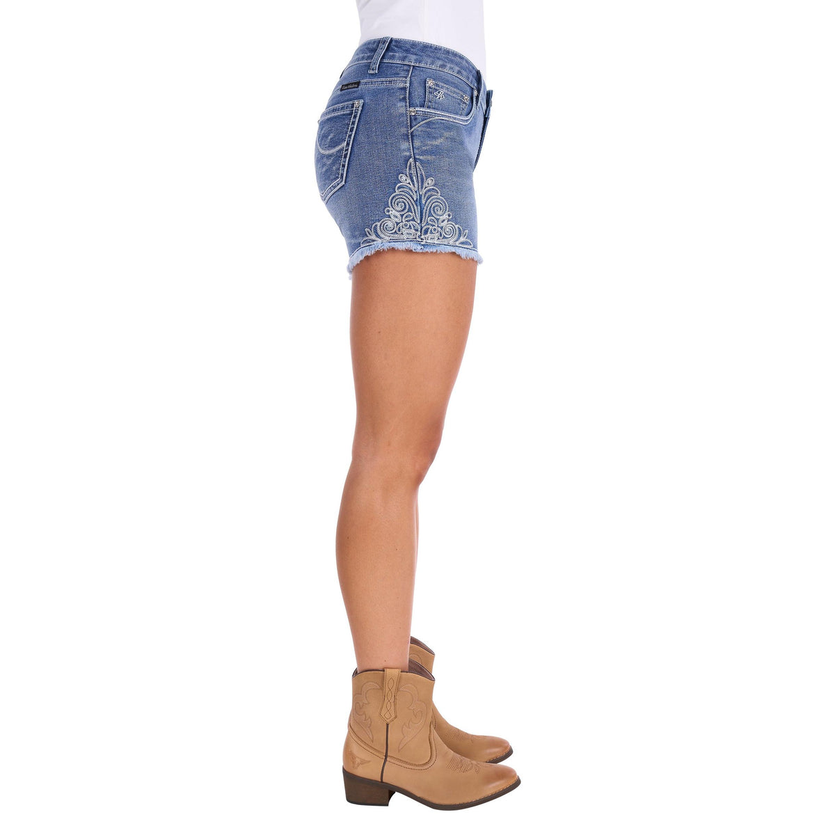 PURE WESTERN WOMENS EMBER DENIM SHORT-Ranges Country