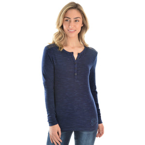 PURE WESTERN WOMENS EVIE LACE HENLEY-Ranges Country