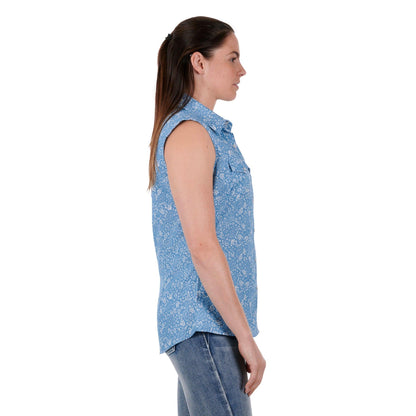 PURE WESTERN WOMENS GISELLE SLEEVELESS SHIRT