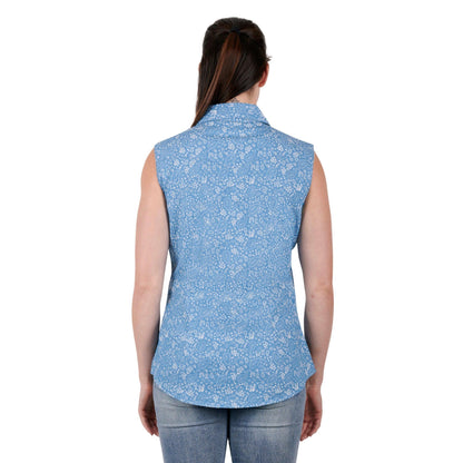 PURE WESTERN WOMENS GISELLE SLEEVELESS SHIRT