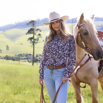 PURE WESTERN WOMENS HANNAH SHIRT-Ranges Country