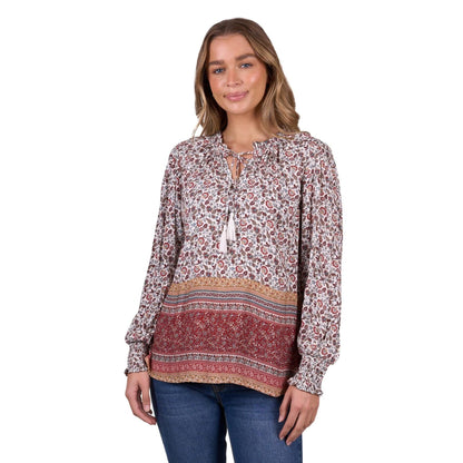 PURE WESTERN WOMENS HUDSON BLOUSE