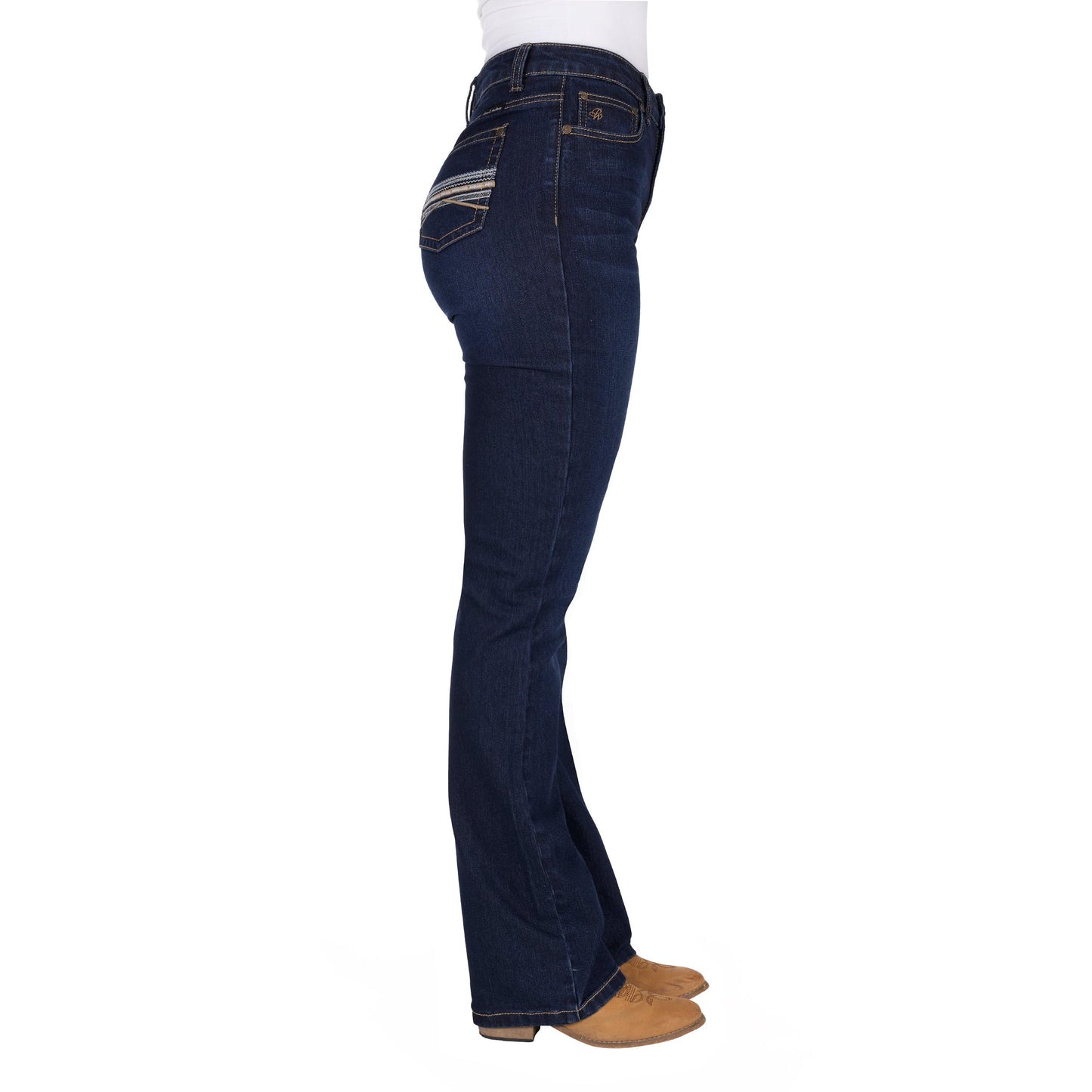 PURE WESTERN WOMENS IDA HIGH RISE BOOT CUT JEANS