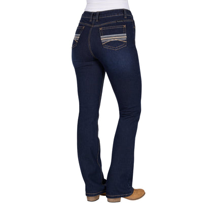 PURE WESTERN WOMENS IDA HIGH RISE BOOT CUT JEANS-Ranges Country