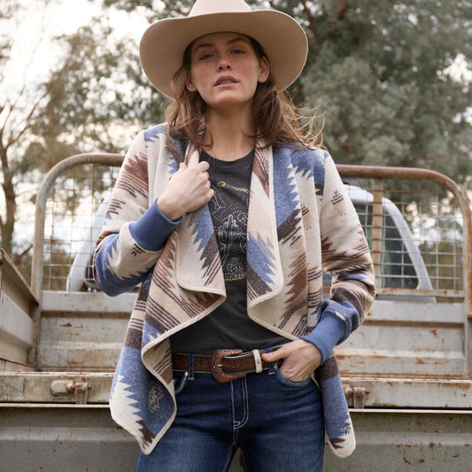 PURE WESTERN WOMENS KEEGAN WATERFALL JACKET-Ranges Country