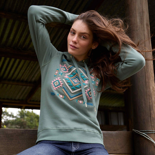 PURE WESTERN WOMENS LIBBIE PULLOVER JUMPER-Ranges Country