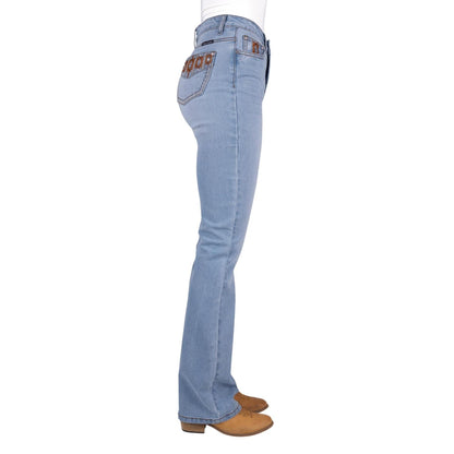 PURE WESTERN WOMENS LIZ HIGH RISE BOOTCUT JEANS 34in
