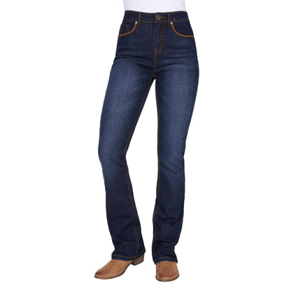 PURE WESTERN WOMENS NOVA HIGH RISE BOOT CUT JEANS 34in