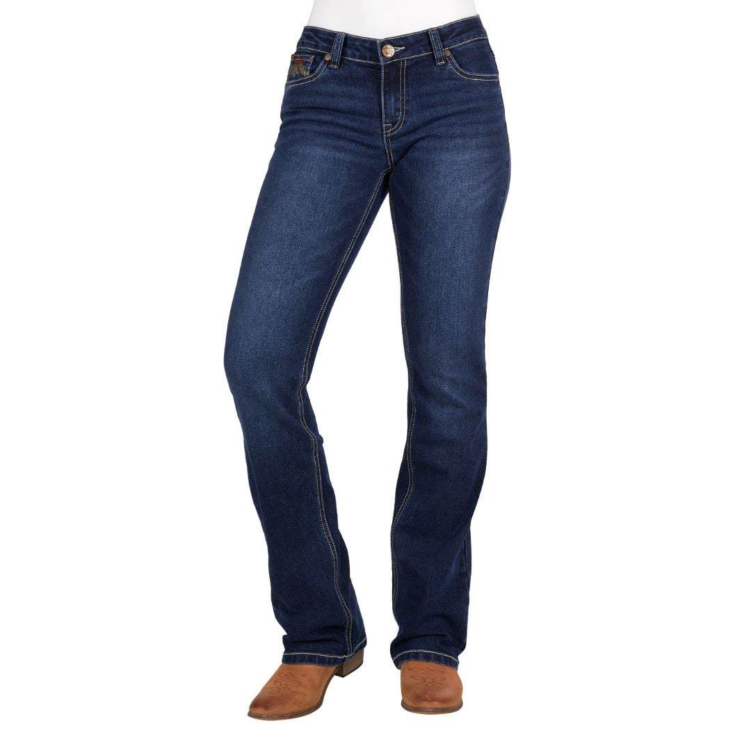 PURE WESTERN WOMENS OLA RELAXED RIDER JEANS