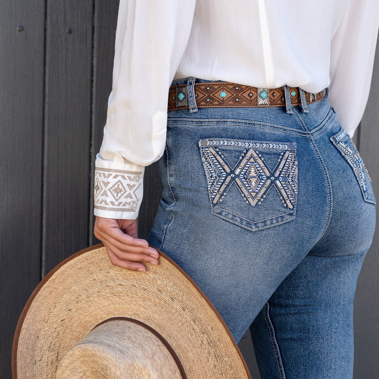 PURE WESTERN WOMENS PAM HIGH RISE BOOT CUT JEANS