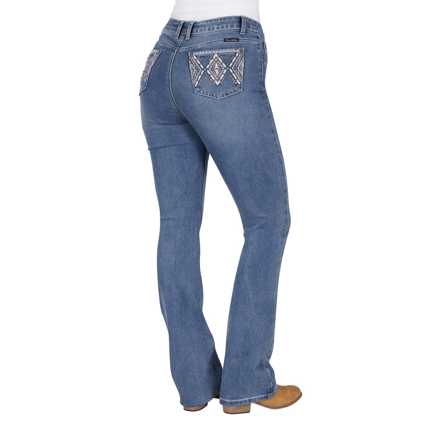 PURE WESTERN WOMENS PAM HIGH RISE BOOT CUT JEANS-Ranges Country