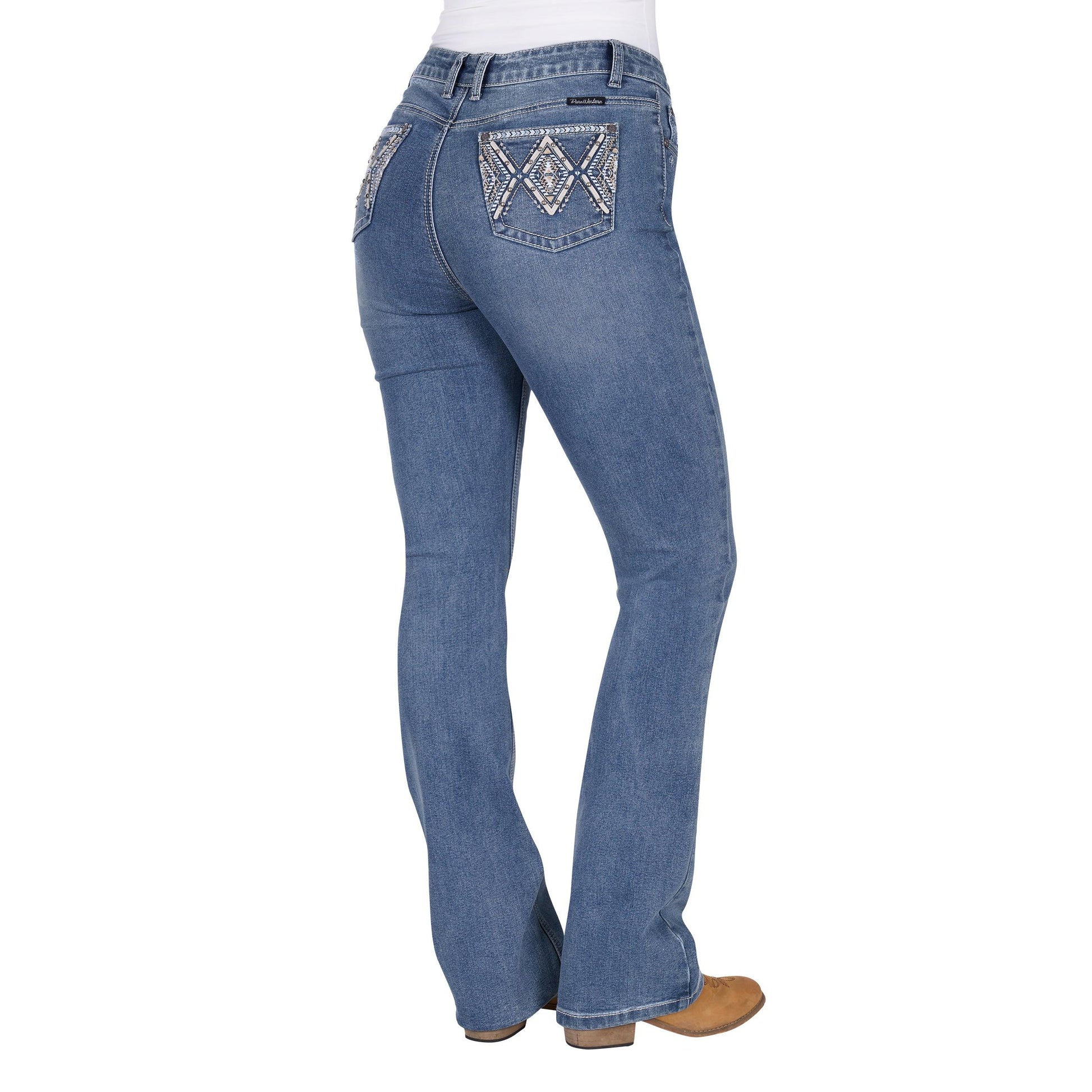 PURE WESTERN WOMENS PAM HIGH RISE BOOT CUT JEANS-Ranges Country