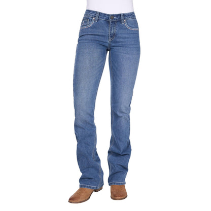 PURE WESTERN WOMENS PAT RELAXED RIDER JEANS 36in